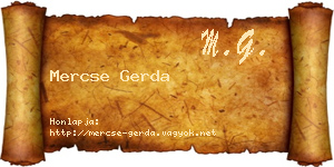 Mercse Gerda névjegykártya